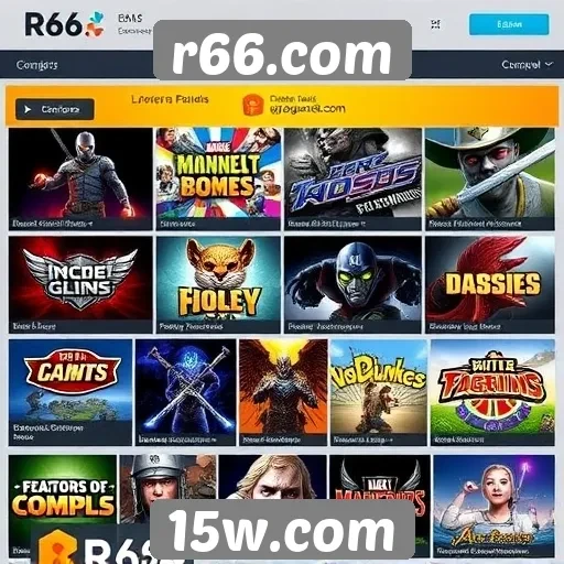Análise da biblioteca de jogos disponível em r66.com